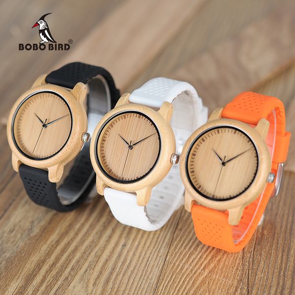 

bobo bird 2019 quartz clock women watches with special colorful brand wristwatch fashion gifts accept logo, Slivery;brown