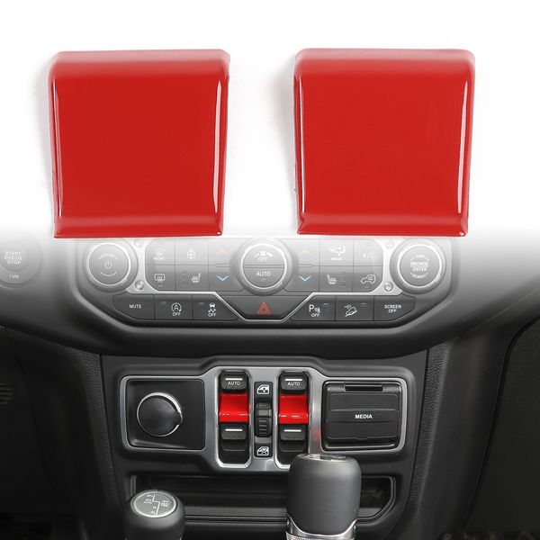 

abs car window key patch red decoration for jeep wrangler jl 2018 up factory outlet auto internal accessories