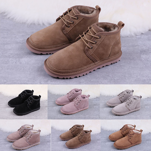 

new 2019 designer boots australia women men classic snow boots bowtie ankle short bow fur boot for winter black chestnut fashion size 39c40#