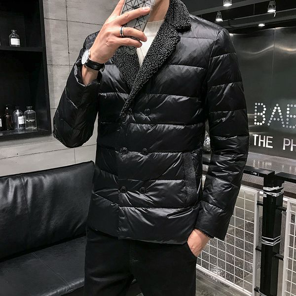

new winter loose men's time jacket winter fashion loose jacket black