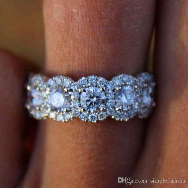 

дорогое женский кристалл алмаз кольца boho мода 925 silver big обручального кольцо обручальные кольца для женского дня святого валентина под, Slivery;golden