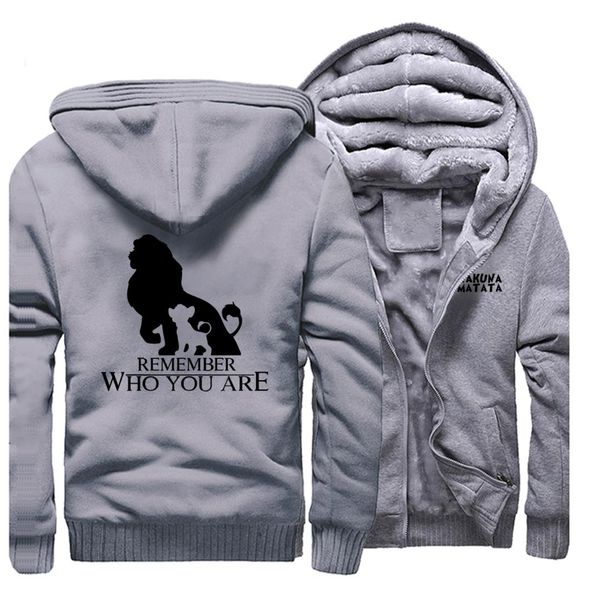 

remember who you are sweatshirt the lion king coat cartoon print thick hoodies lk anime streetwear men's raglan jacket casual hoody, Black