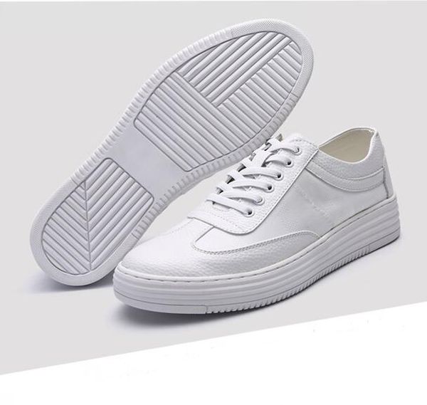 

fashion men casual shoes triple white comfortable lether designer shoes mens trainers sports sneakers size 40-44, Black