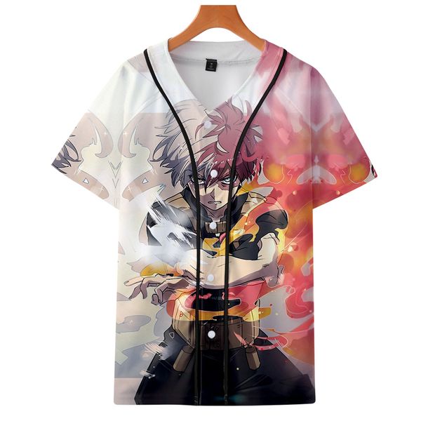 

my hero academia print thin baseball jacket summer men/women fashion popular casual harajuku short sleeve jacket sale, Black;brown
