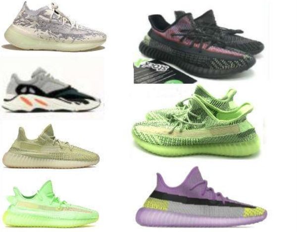 

kanye west v2 380 500 700 alien yecheil reflective designer shoes triple black blue tint sesame yeezreel men women trainers luxury sneakers