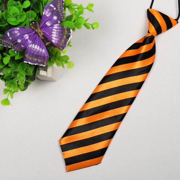 

size: 28cm * 7cm black and yellow striped geometric patterns child tie casual fashion baby children boys accessories wholesale, Black;gray