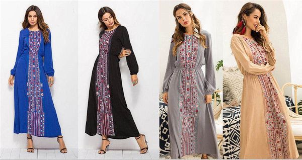 

женщин платья 2019 нового прибытия осени с длинным рукавом платья модельера высокого качества одежды люкс leopard  ~ 2xl печати одежда, Black;gray