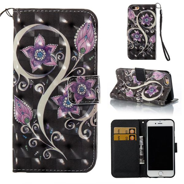 

павлин цветок 3d окрашенные pu телефон чехол для iphone 6s 6