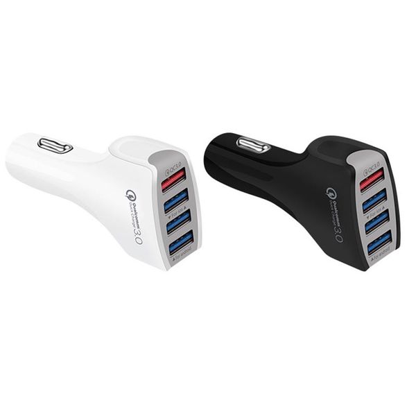 

4 порта автомобильное зарядное устройство usb3.0 fast charge питания ce квалифицирован для iphone 11 pro max xs samsung s10 s9 быстрая заряд