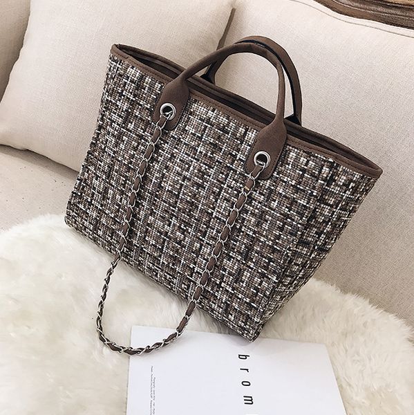 

дизайнер сумки кошельки новый женский мешок ведра с модной цепью большой емкости ручной одно плечо сумка сумка