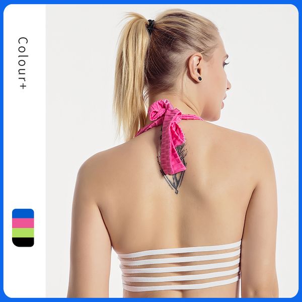 

woman beach swimming bra sling quick dry running sports fitness yoga bra active wear sports wear for women gym bras, White;black