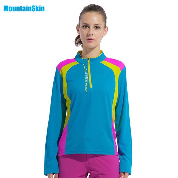 

5xl mountainskin women spring quick-dry clothing outdoor sports brand coats hiking trekking camping fishing female jackets mb074, Blue;black