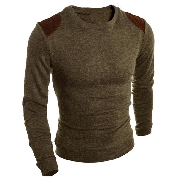 

2018 autumn and winter new men's sweater bottoming shirt set round neck collar fashion slim warm, White;black