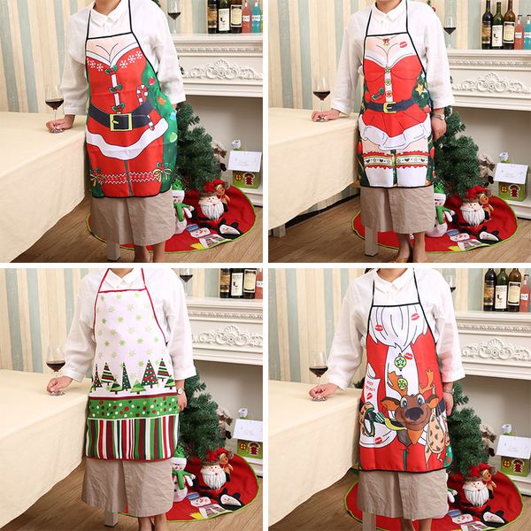 

christmas apron bell skirt deer home women cooking funny decoration decors