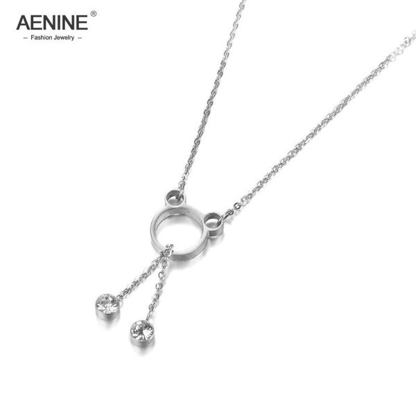 

aenine cartoon character pendant necklaces jewelry stainless steel cz crystal chokers necklace for girls valentine's day an18002, Golden;silver