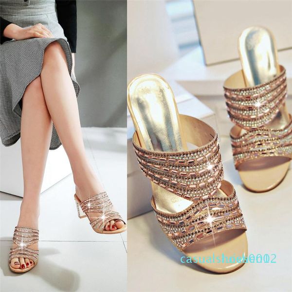 

meotina designer shoes women luxury 2016 women sandals open toe high heels rhinestone sandals summer slippers  11 l02, Black