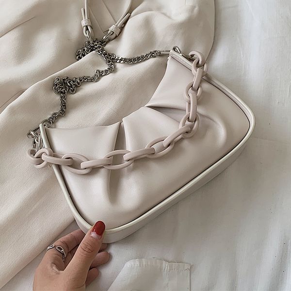 

new thick chain design pu leather crossbody bags for women 2020 small messenger shoulder bag female personality hand bag