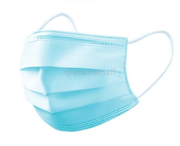 

pcs dhl 500 or fedex fast shiping blue dustproof facial cover 50pcs masks disposable non woven 3 layer filter face 50pcs mask