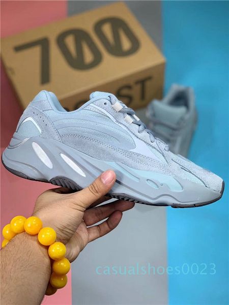 

kanye west hospital blue 700 men women running shoes 3m reflective mens trainers fashion sports sneakers ac23, Black