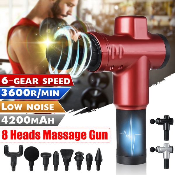 

fitness therapy massage guns 6 gears muscle massager sport massage machine body relaxation slimming pain relief with 8 heads