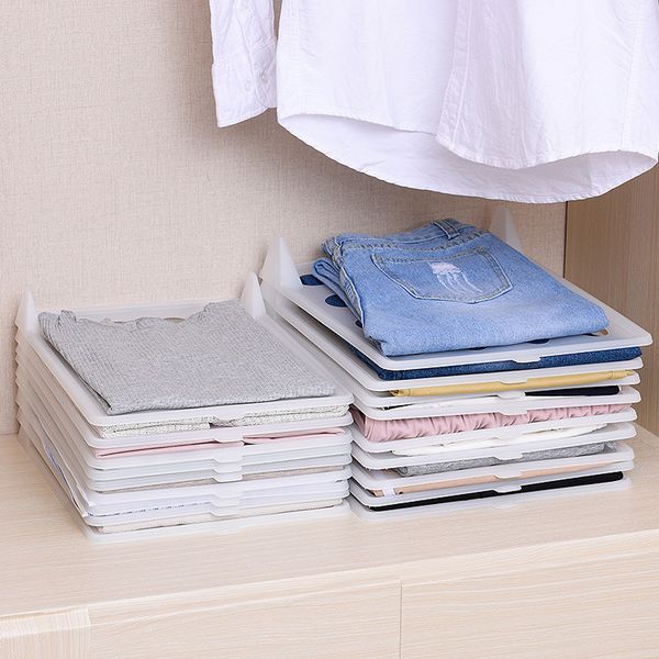 

5pcs/10pcs clothes folding board save time multifuncitonal magic fast speed t-shirt clothes easy fold organizer s / l size
