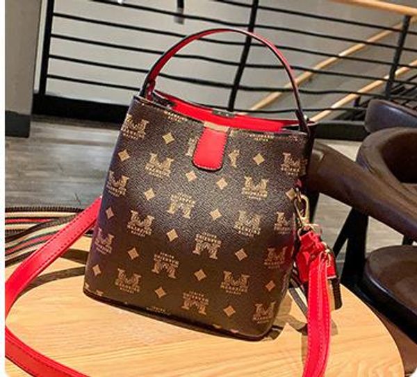 

designer handbags 2020 fashion large-capacity bucket bag printed color handbag shoulder bag wild