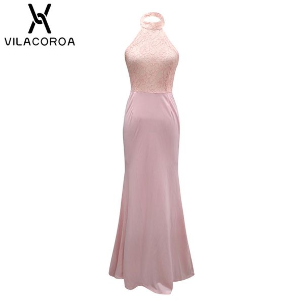 

women long maxi dress romantic pink vestido lace sleeveless round neck camis floor-length open back wrapped fishtail party dress, Black;pink