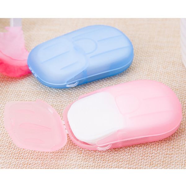 

20pcs/box disposable anti dust mini travel soap paper washing hand bath cleaning portable boxed foaming soap paper scented sheets fy6022
