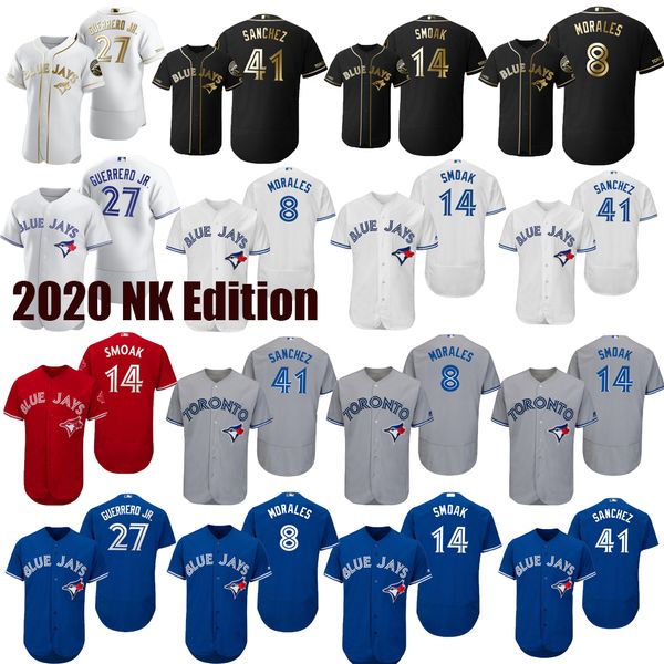 

2020 toronto men's women's youth blue jay randal grichuk teoscar hernández justin smoak rowdy tellez lourdes gurriel jr. nk jersey, Blue;black