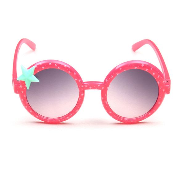 

2019 korean version of the new jelly color children's sunglasses small round frame ink small fresh fashion star glasses, Blue