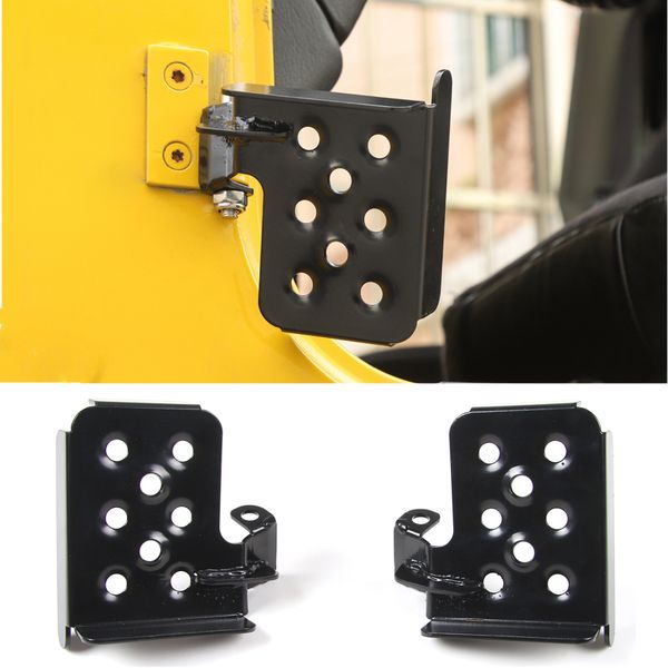 Stile del foro circolare del pedale della porta esterna in ferro nero per Jeep Wrangler TJ 1997-2006 Accessori esterni automatici di alta qualità di seconda generazione