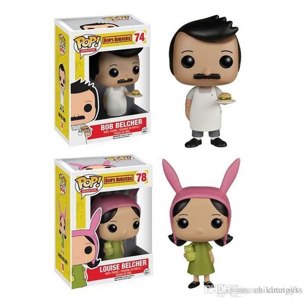 

pretty dhl fast ship funko pop bob's burgers - bob belcher louise belcher vinyl action figure with box toy good quality #325