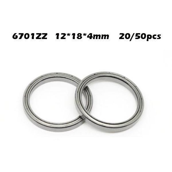 

6701zz bearing abec-1 ( 20 50pcs ) 12*18*4 mm slim thin section 6701 z zz ball bearings 61701zz 6701z