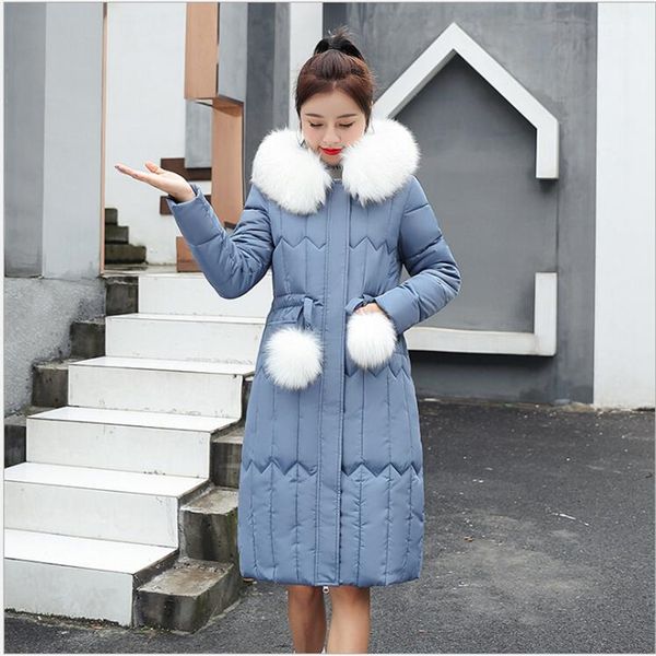 

2019 lange winter jas vrouwen hooded vrouwen parka oversize slanke size jas hoody dikke warme plus s-3xl 348, Black