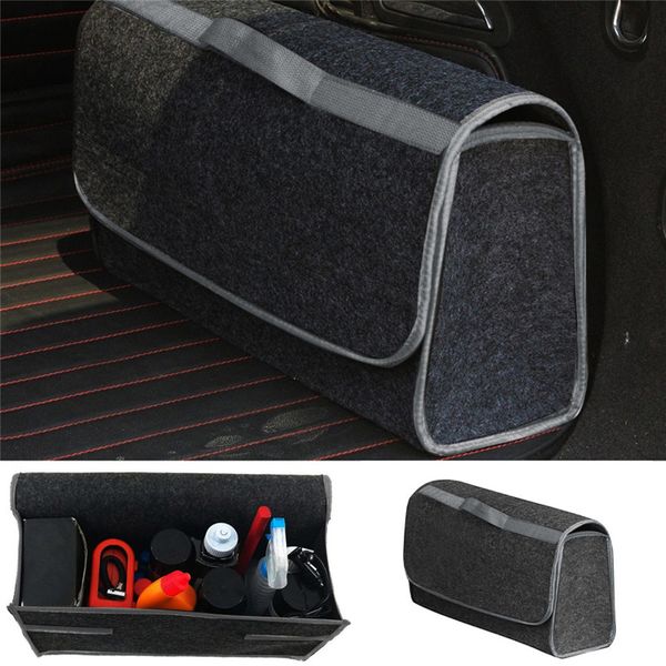 

car trunk organizer storage box bag foldable soft felt auto car boot organizer travel tools stowing tidying container box a8