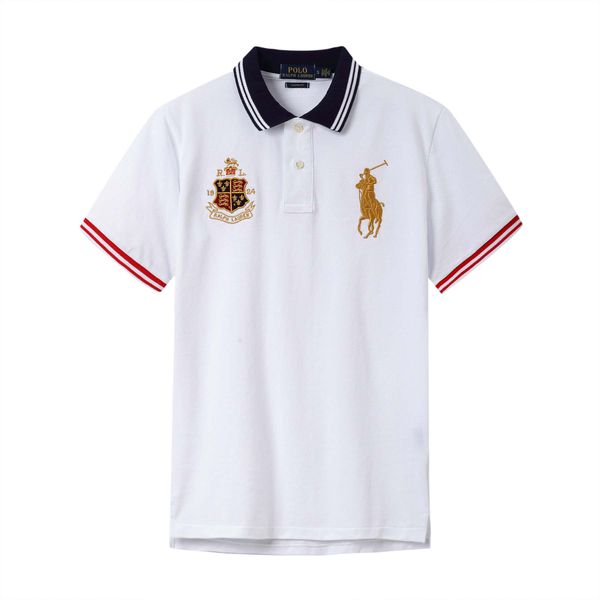 

дизайнер роскошные мужские футболки ralph lauren лошадка вышивка мода бренд рубашки поло классический лошади полюс logo хлопка прилив пользо, White;black