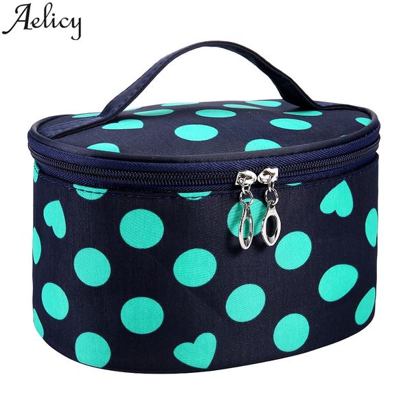 

aelicy fashion brand cosmetic bag new cosmetic bag heat transfer ladies travel dot series cosmetics storage bags