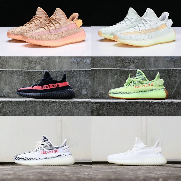 

2019 new boo t v2 clay brand men women kid running hoe boo t v2 zebra white black red youth big boy laide port neaker