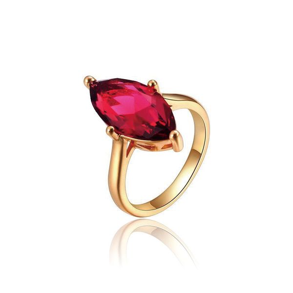

mxgxfam single red zircon rings for women girls romantic jewelry gold-color 18 k, Slivery;golden