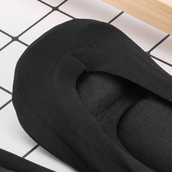 

женская мода комфортная ice шелковый губка подушка массаж невидимые sockscalcetines mujersocks для женщин женщин cottonsocks, Black;white