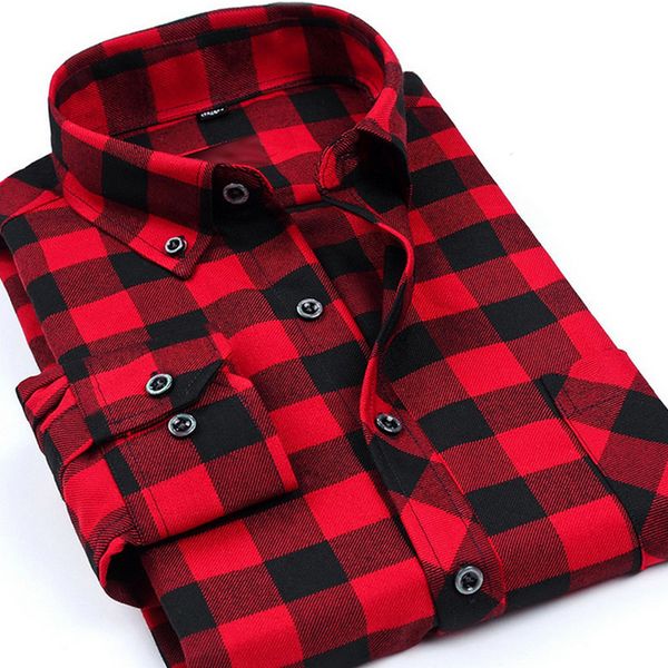 

men social plaid shirts nice fashion vogue slim long sleeve shirts business dress male social camisa chemise homme 5xl 51, White;black