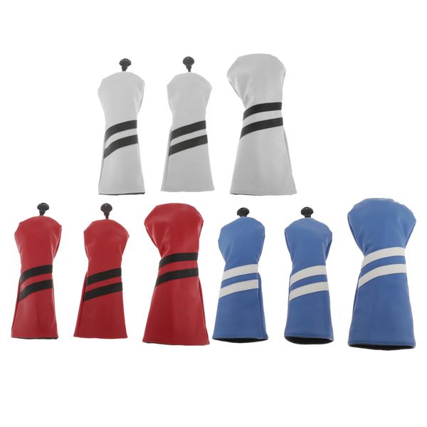 

9x golf head cover driver hybrid club protector sleeves sports golfing acces