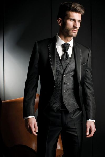 

2019 new arrival groom tuxedo black groomsmen notch lapel wedding/dinner suits man bridegroom, White;black
