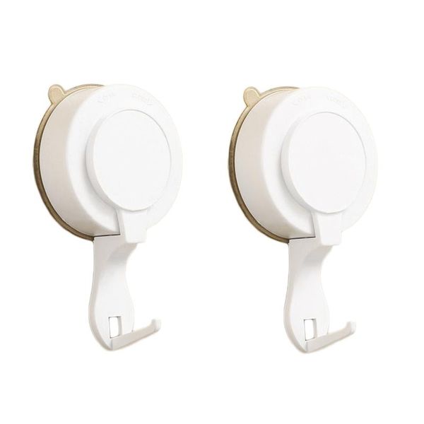 

2pcs suction cup hooks heavy duty pvc wall hooks removable vacuum sucker hangers for bathroom