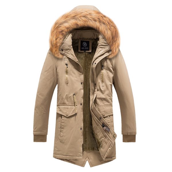 

winter wool coat men brand casual basic long jacket windbreaker man parka 2019 new fashion overcoat mens coats cotton by76, Black