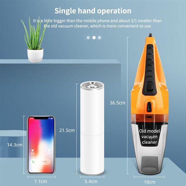 

onever mini car suction vacuum cleaner handheld cylinder dust cleaner dry wet duel use strong suction practical low noise new
