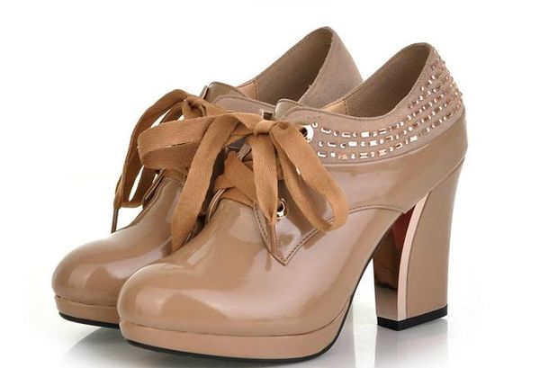 

2018 women's shoes in spring and autumn with new style high heel coarse heel waterproof table @148, Black