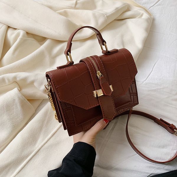 

the new korean version of solid color all-around ins chain women's shoulder bag handbag