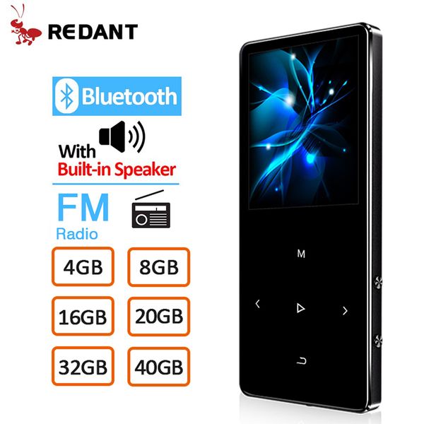 redant hifi mp3 player with bluetooth 4.2 fm radio touch key 1.8 screen mini mp3 sport mp 3 music player portable metal walkman