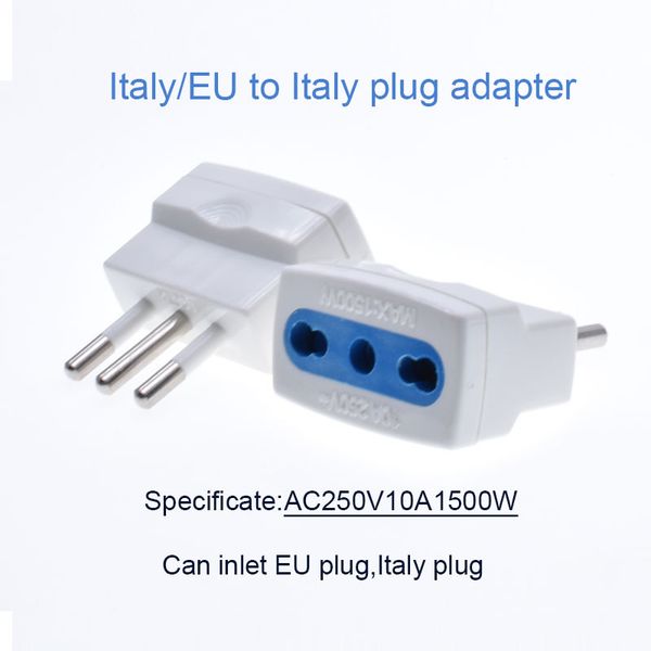 

1 way italy 3-pin travel adapter type l italian power plug blue color conversion plug for italy 10a250v